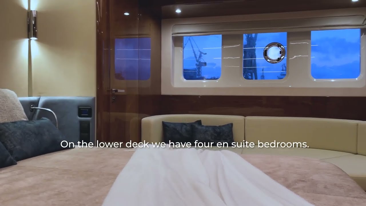 Presentation of the interior of the COR780. European trawler yacht