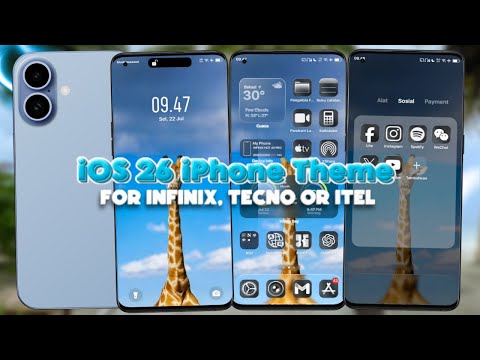 iOS 26 Liquid Glass Dark Theme for Infinix, Tecno or Itel Android