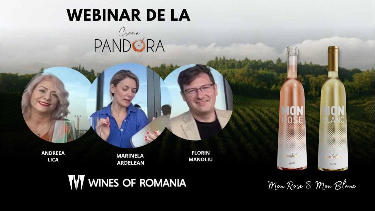 WEBINAR de la Crama Pandora alaturi de oenologul Florin Manoliu si Andreea Lica, business manager.