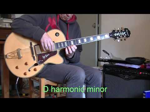 II V I, D minor lick, arpeggios, scales & octaves, tabs