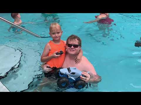 JT at the beach to review the Monster Jam Megalodon Storm All-Terrain Remote Control Monster Truck