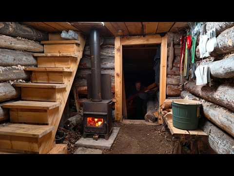 Man Builds SECRET UNDERGROUND CABIN in the Forest | Start to Finish by @RuslaninTheWoods