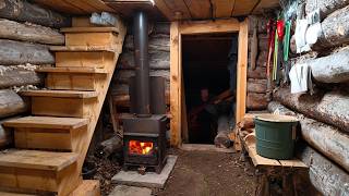 Man Builds SECRET UNDERGROUND CABIN in the Forest | Start to Finish by @RuslaninTheWoods