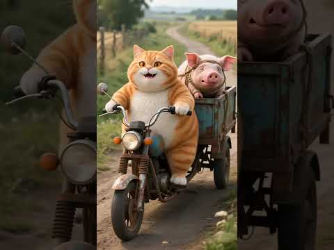 แมวส้มกับกับดักย่างหมู #ai #แมว #funny #แมวน่ารัก #funnycats