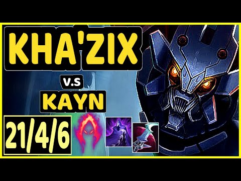 CINKROF (KHA'ZIX) vs KAYN - 21/4/6 KDA JUNGLE GAMEPLAY - EUW Ranked GRANDMASTER