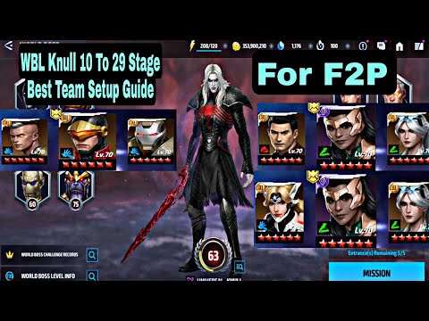 WBL Knull 10 To 29 Stage Best Team Setup Guide For F2P - Marvel Future Fight
