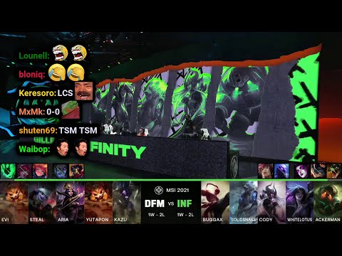 DFM vs INF | 2021 MSI Groups Day 6 | Twitch VOD with Chat