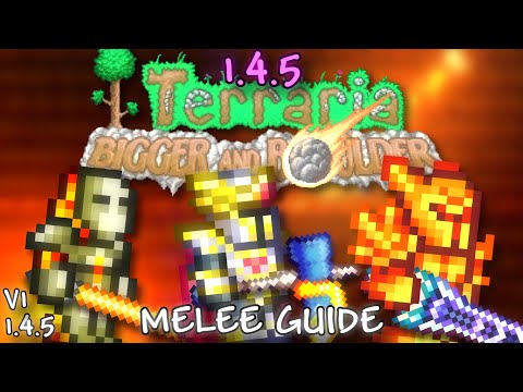 1.4.5 Terraria MELEE Class Progression Setups Guide