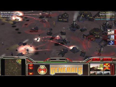 C&C Generals: 1 vs. 7 - China vs. 7 Brutal USA (Tactical Nightmare)