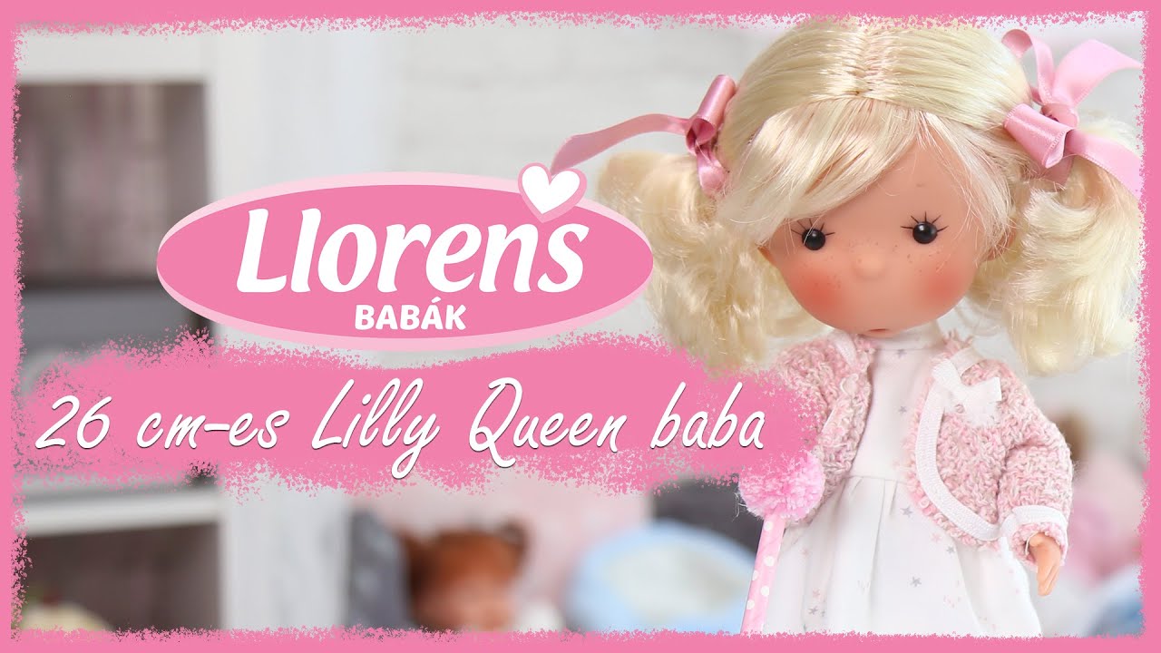 Llorens: Miss Minis Lilly Queen 26cm-es baba nyalókával videó