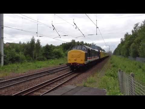 Intercity 37254 & Colas 37175 1Q80 Test Train at Shieldmuir: 12/7/16
