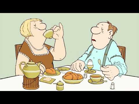 Loriot - Das Frühstücksei - "Das Ei ist hart, genau viereinhalb Minuten" - Full HD