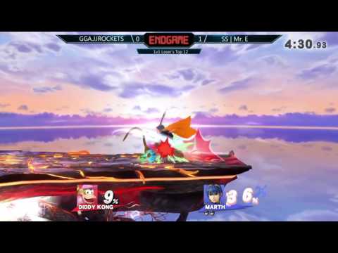 ENDGAME 1v1 Losers Top 12 – GGA,JJROCKETS (Diddy Kong) vs. SS l Mr. E (Marth)