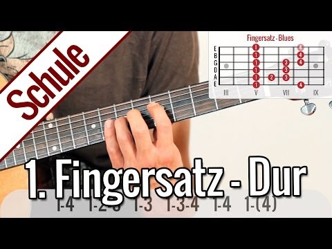 1. Fingersatz Dur (Ionisch) - Tonleiterspiel | Gitarrenschule
