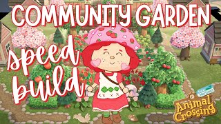 Community Garden for my Strawberry Shaped Neighborhood! | ACNH | Animal Crossing New Horizons