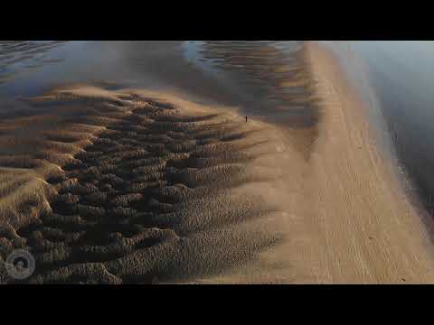 Droning about on the beach