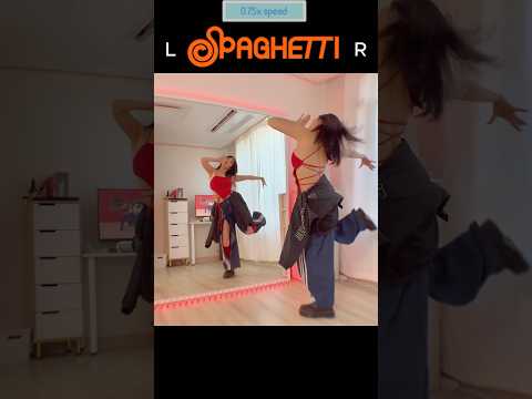 LE SSERAFIM (르세라핌) ‘SPAGHETTI’ #dancetutorial 0.75x Slow Music #dancechallenge #dancecover