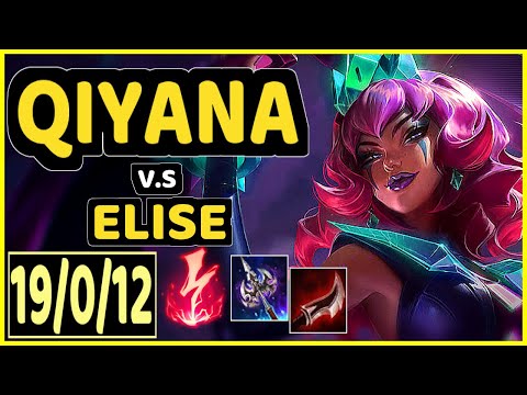 DJOKO (QIYANA) vs ELISE - 19/0/12 KDA JUNGLE GAMEPLAY - EUW Ranked GRANDMASTER