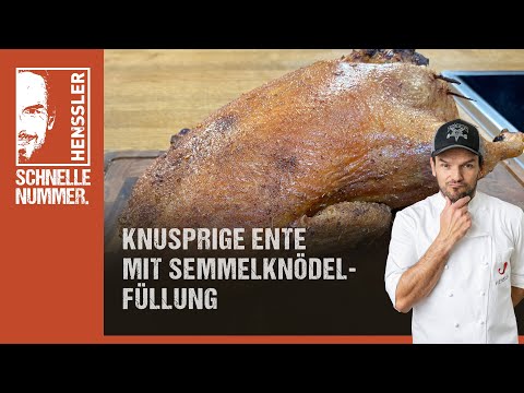 Schnelles Knusprige Ente mit Semmelknödel-Füllung Rezept von Steffen Henssler