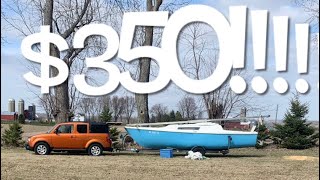 $350 Craigslist MacGregor 22 Trailer Sailer Restoration pt.1 #Sailing