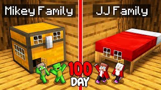 Mikey Family and JJ Family Survive 100 Days inside CHEST vs BED in Minecraft (Maizen)