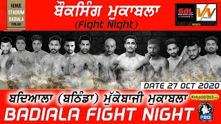 Badiala (Bathinda) Professional Boxing | SBL | ਬੌਕਸਿੰਗ ਮੁਕਾਬਲਾ | 27 Oct 2020