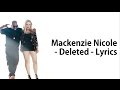 Mackenzie Nicole - Deleted Lyrics