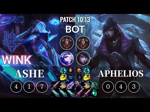 ES Wink Ashe vs Aphelios Bot - KR Patch 10.13