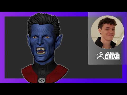 Organic Character & Creature Sculpting: Marvel's X-Men Nightcrawler - Luc Tschopp - ZBrush 2021.6
