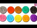 Learn Counting from 11 to 20 with Play Doh Colors for Kids
