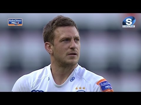 Jimmy Gopperth Penalty after Jamie Heaslip upended - Ospreys v Leinster 11th  April 2014
