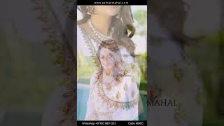 White Readymade Chiffon Suit Size 48 - Video 1