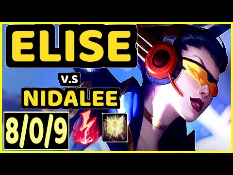 NJI (ELISE) vs NIDALEE - 8/0/9 KDA JUNGLE GAMEPLAY - EUW Ranked MASTER