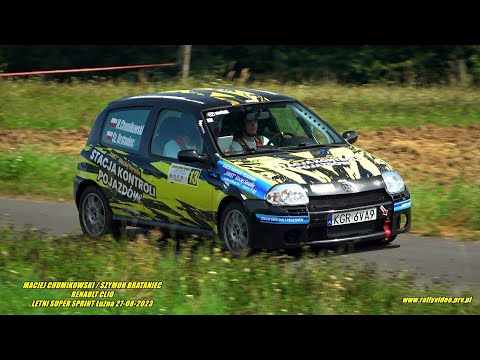 MACIEJ CHUMIKOWSKI / SZYMON BRATANIEC - RENAULT CLIO - LETNI SUPER SPRINT Łużna 27-08-2023
