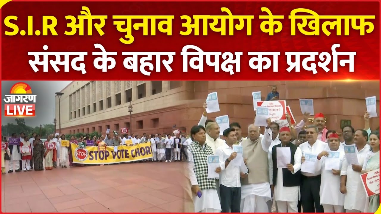 LIVE | INDIA Bloc protests against Election Commission outside Parliament over Bihar SIR row | News