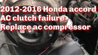 2014 Honda Accord AC Compressor Replacement. AC is not cold due to clutch not working.