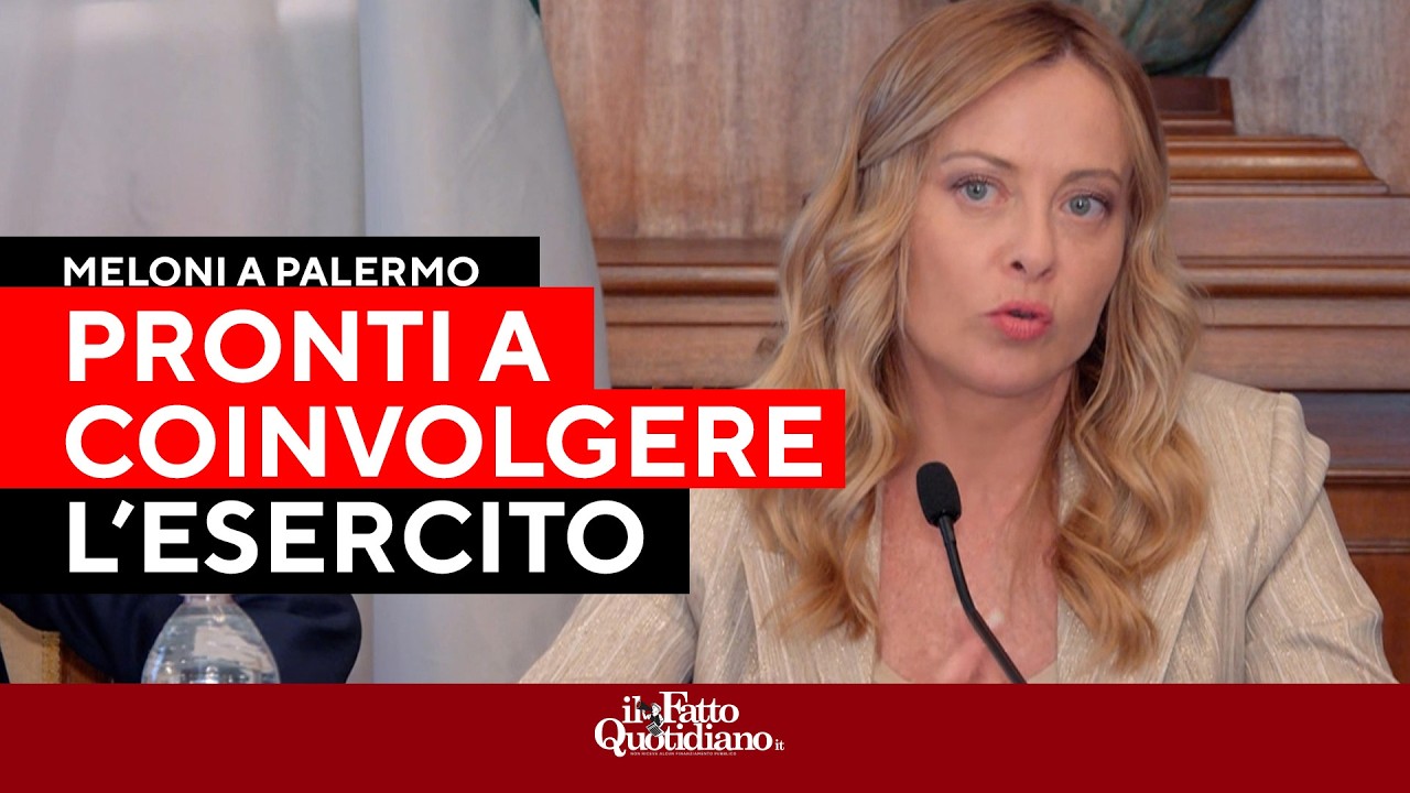 Meloni a Palermo: “Chi pensa di terrorizzare questa città troverà uno Stato che agisce e colpisce”