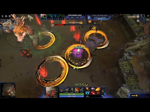Magic Build Juggernaut soloing Beast Primal Beast #Dota2 Aghanim's Labyrinth Full Fight