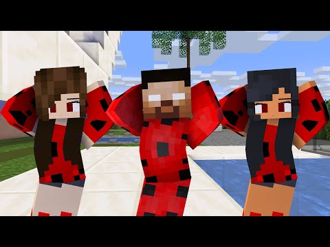 MONSTER SCHOOL : CHICKEN WING MEME LADYBUG APHMAU, JULIA, HEROBRINE - MINECRAFT ANIMATION