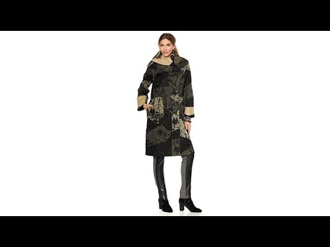 Rara Avis by Iris Apfel Jacquard Floral Coat