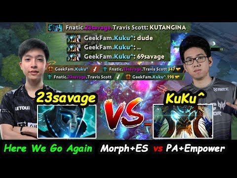 Here We Go Again !! IMBA CHALLENGE GeekFam.KuKu [Earthshaker] vs 23savage PA Dota 2 7.22 Gameplay