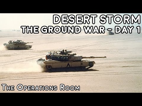 Desert Storm - The Ground War, Day 1 - Crush the Saddam Line - Animated