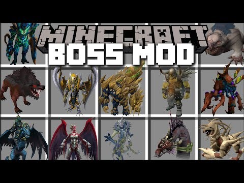 Minecraft BOSS MOD / FIGHT HUGE MOBS AND SURVIVE THE BATTLE AGAINST MONSTERS!! Minecraft