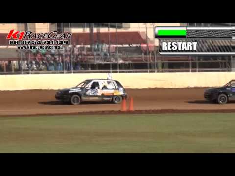 Junior Sedans - Heat 3 - QLD Title - Kingaroy Speedway - 03.03.12