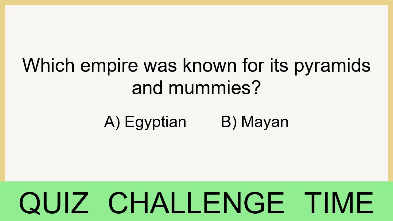 History Quiz | Can You Score 20/25?