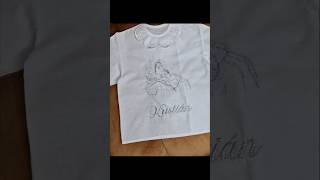 Košieľka na krst Marína / krstová košieľka matka s babätkom - jemná