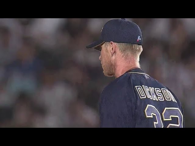 【7回裏】バファローズ・ディクソン 力強い直球で空振り三振を奪う!! 2018/8/24 M-Bs
