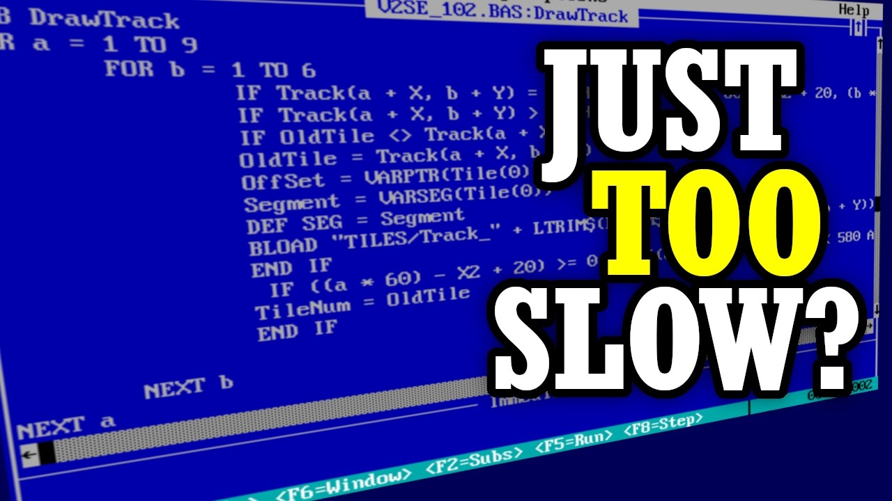 Was QBASIC just too slow to write games?