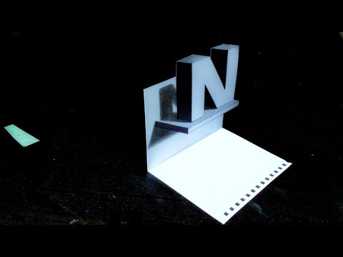 Very Easy!! How To Drawing 3D Floating Letter N #2  - Anamorphic Illusion -  3D Trick Art on paper