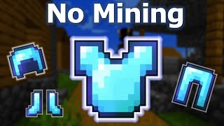 How to get FULL Diamond Armor in Minecraft WITHOUT MINING Diamonds (Bedrock/Java)